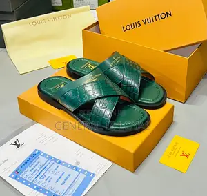 Louis Vuitton Green Slipers