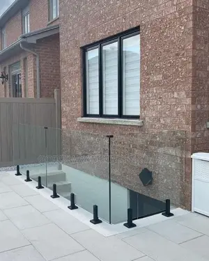 Tempered Glass With Balusters Stainless Steel Works