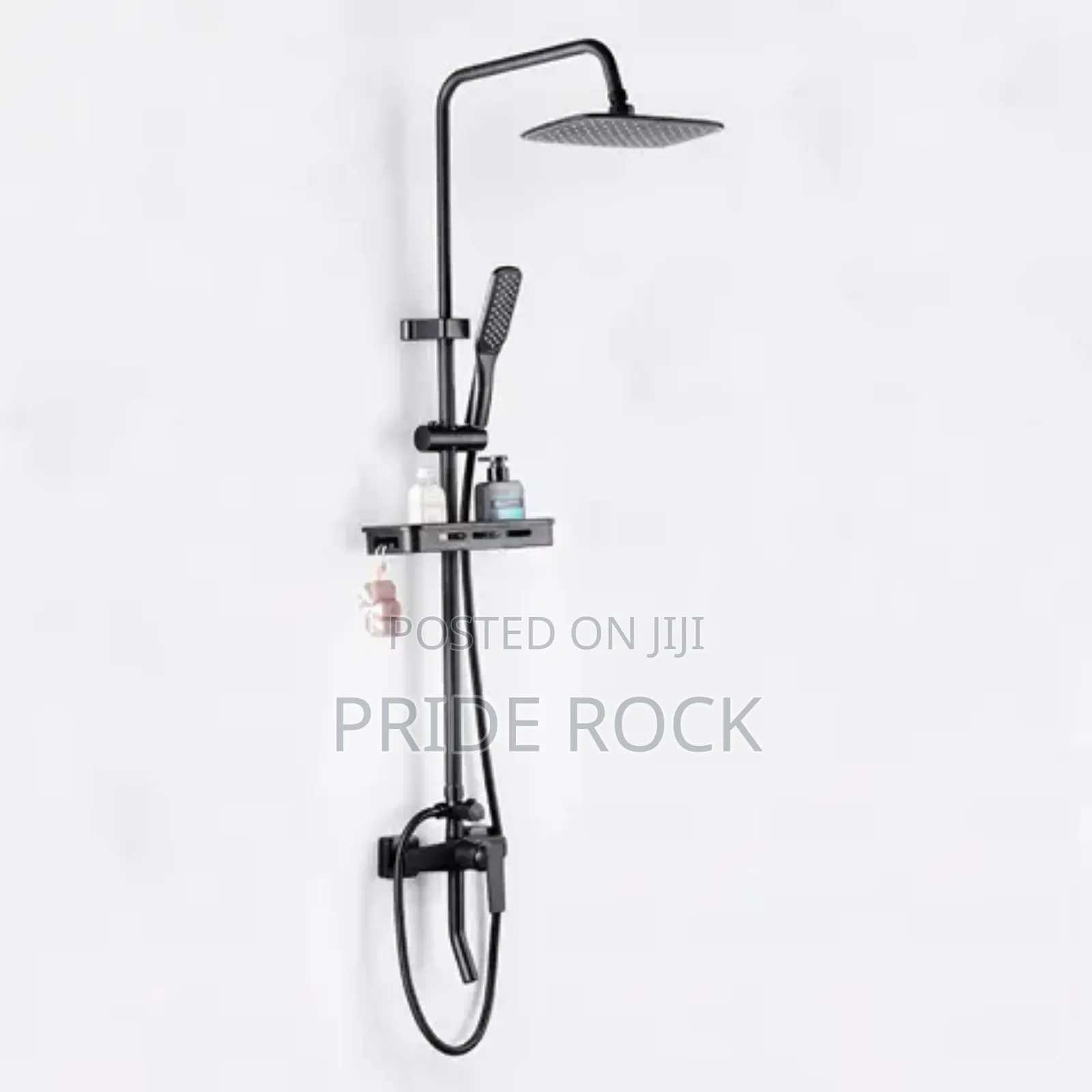Black Shower Pole, Three in One Shower