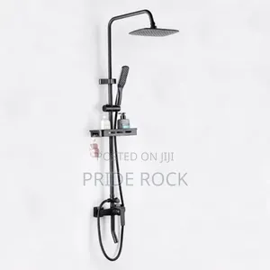 Black Shower Pole, Three in One Shower