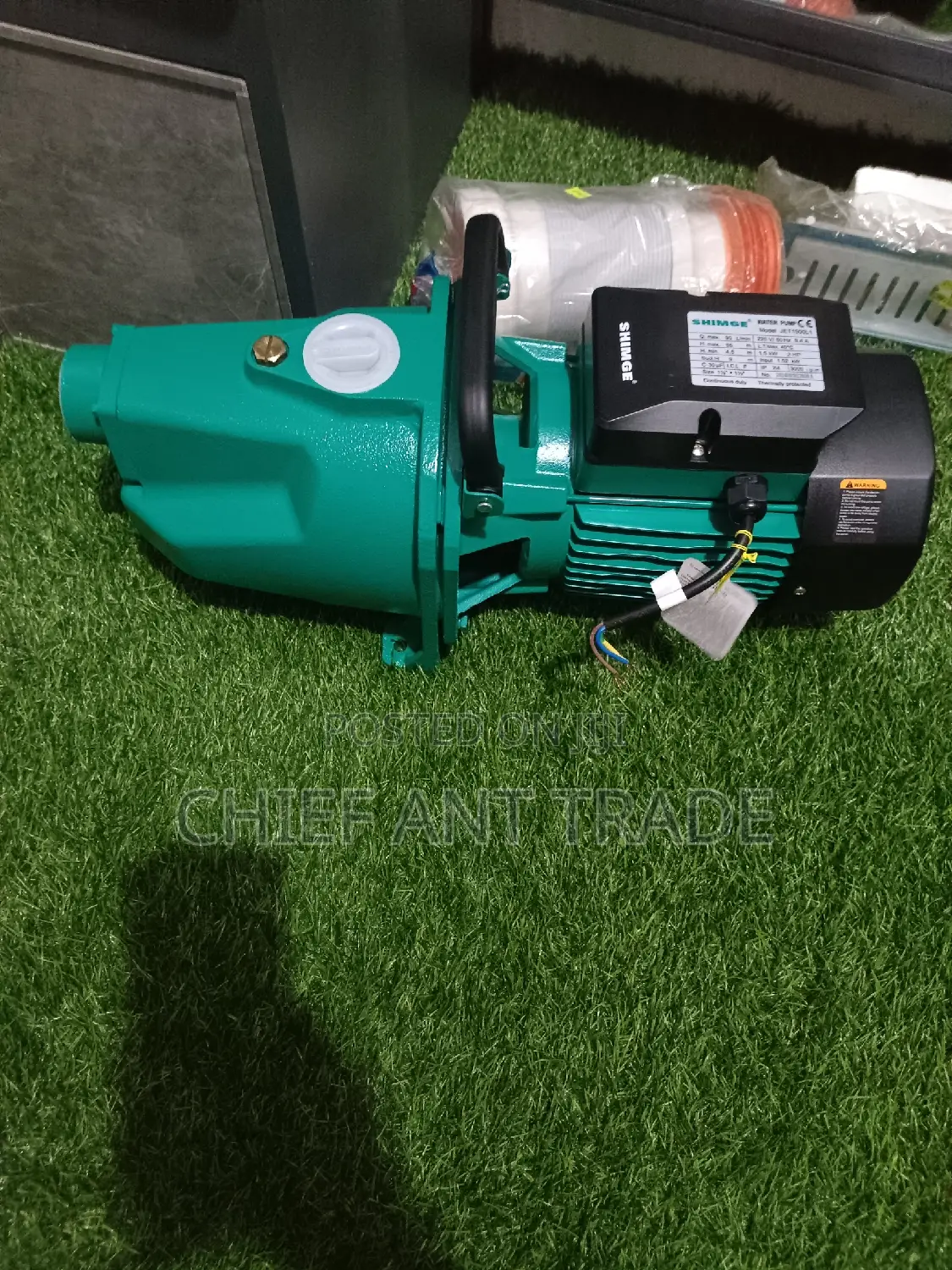 2 Horse Power Pump. 2 Hp. Shimge Jet 1500a