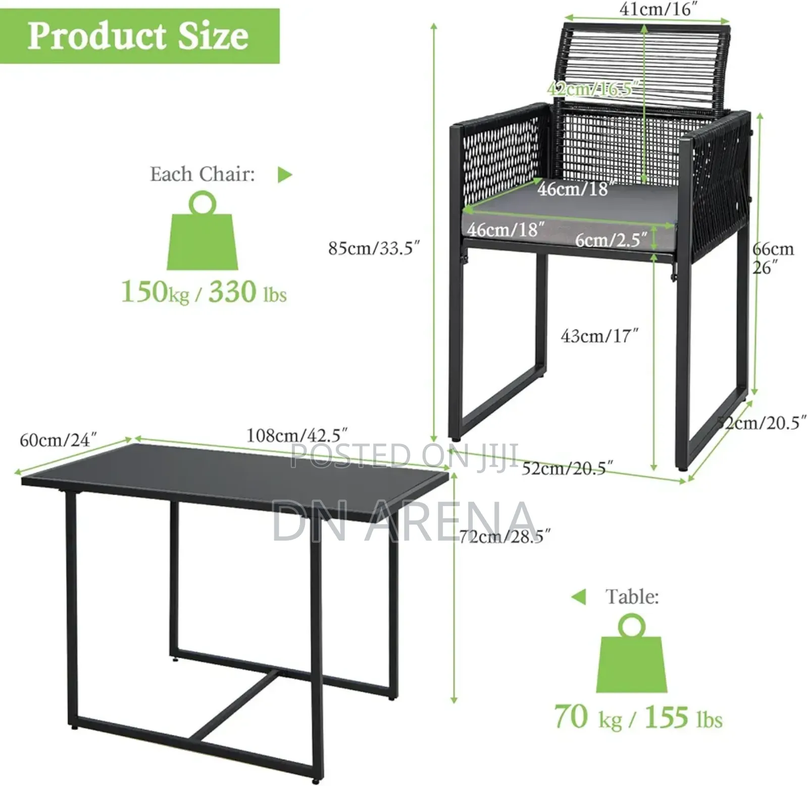 3PCS Patio PE Wicker Furniture Set Cushioned Chairs