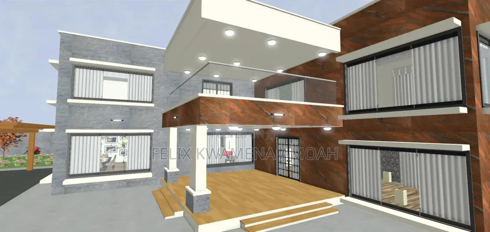 Town House Design Construction (Three -Bedroom)