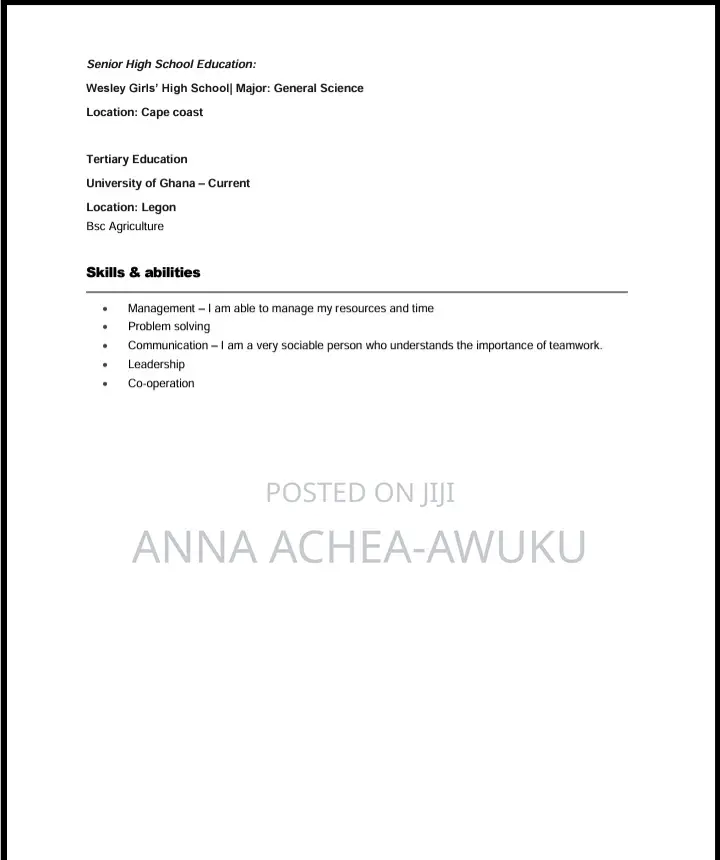 Customer Service Representative ( Female