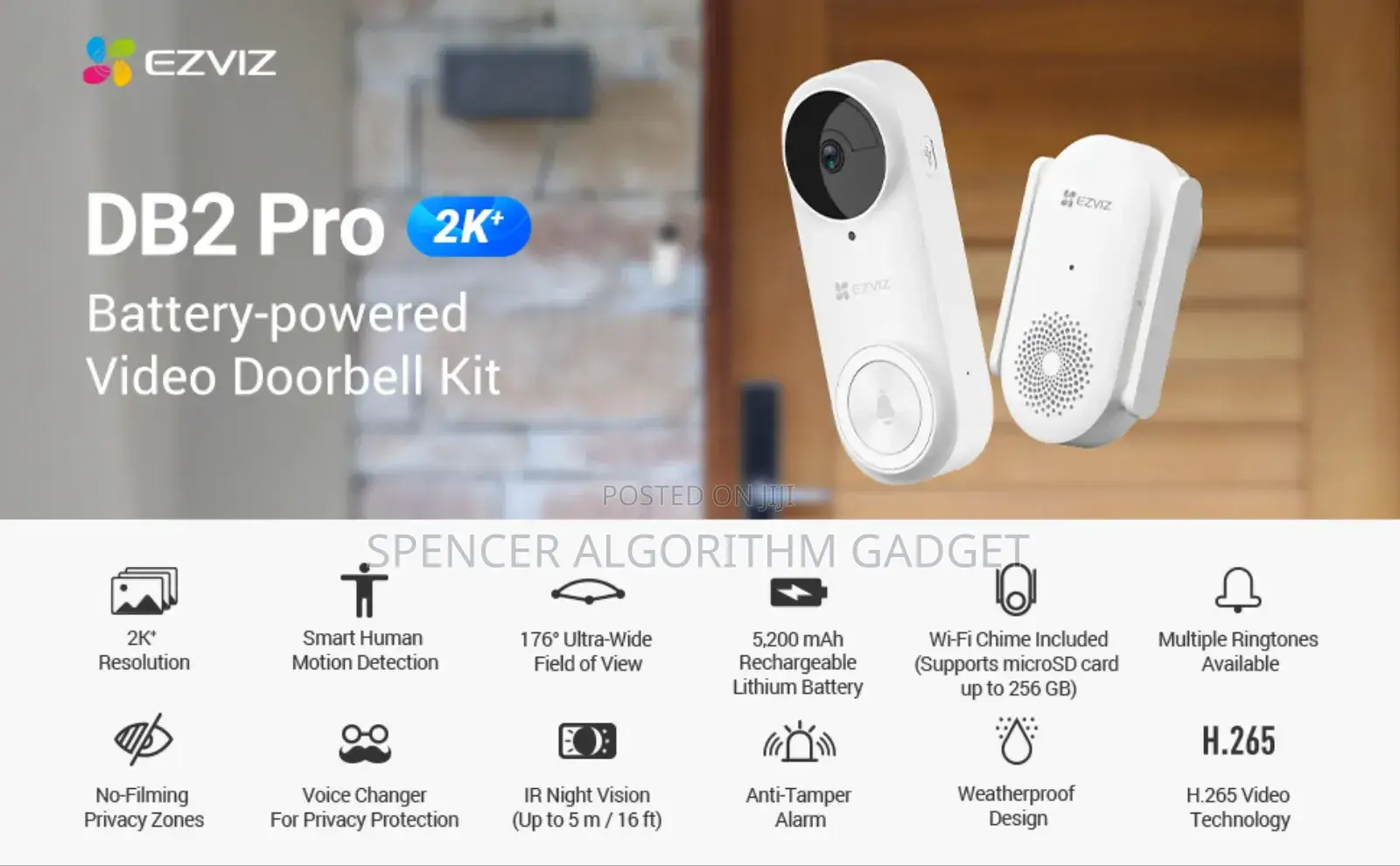 Ezviz Db2-B Pro 5mp Wireless Video Doorbell