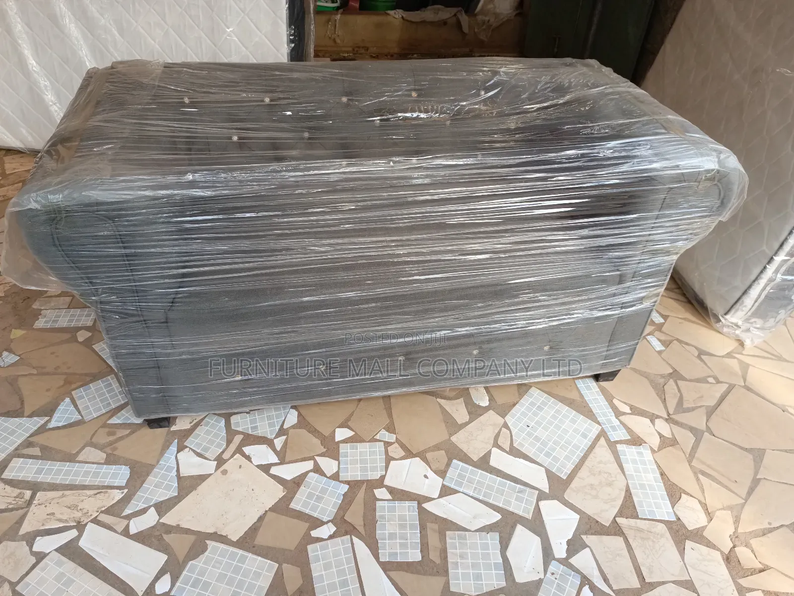 Quality 2in1 Sofa Gray Color . Free Delivery