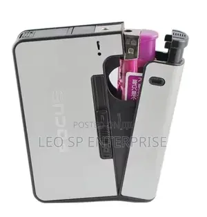 Metal Case Cigarette Holder With Lighter Holder
