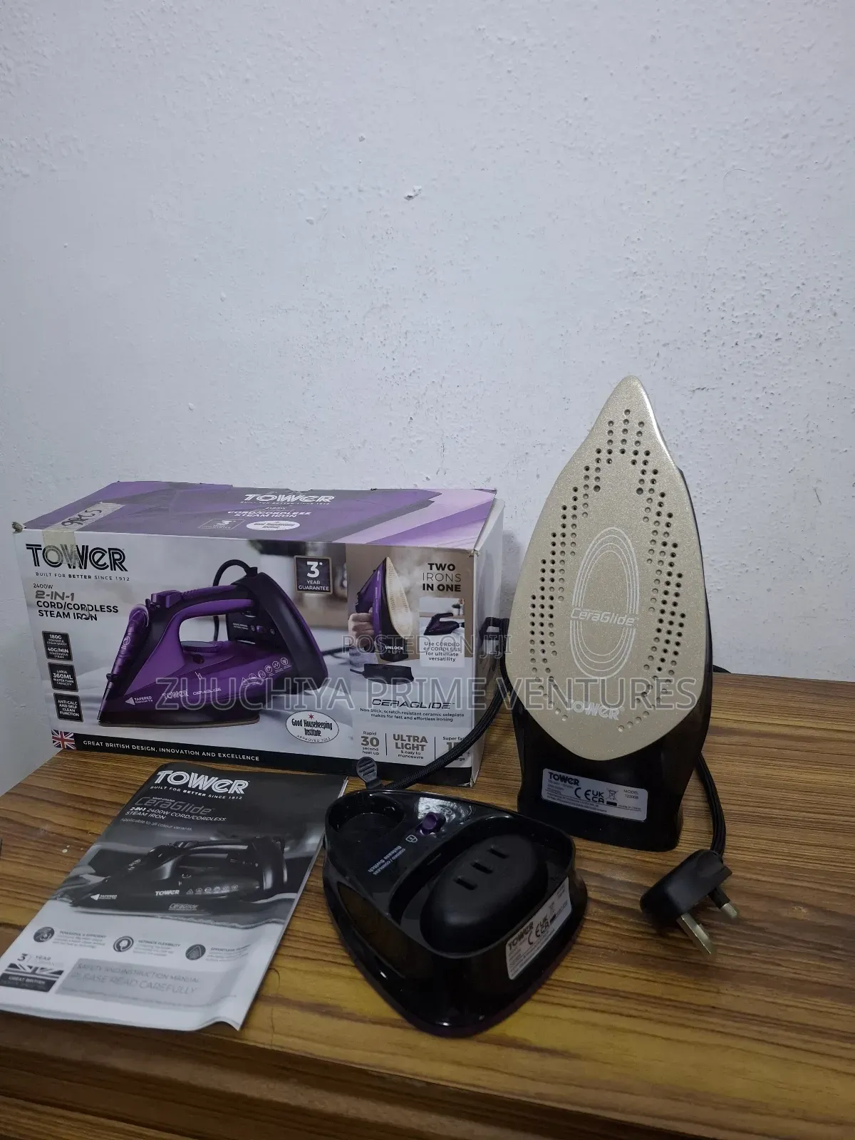 Tower 2400w Cordless Steam Iron From Uk