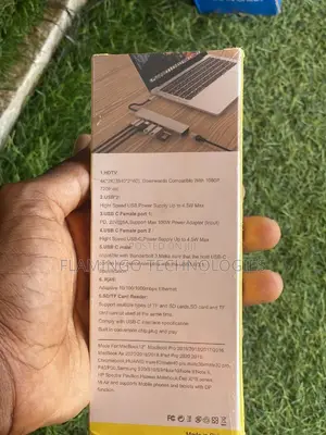 8port Usb-C to HDTV/Ethernet/Usb/Typec Multifunction Adapter