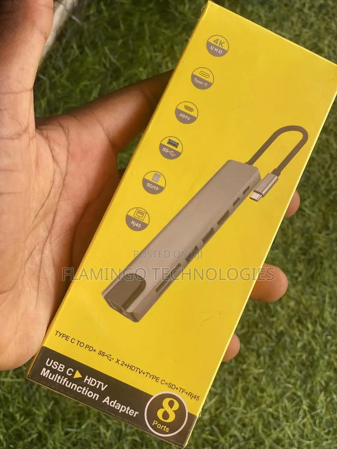 8port Usb-C to HDTV/Ethernet/Usb/Typec Multifunction Adapter