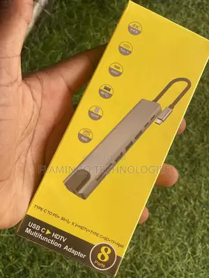 8port Usb-C to HDTV/Ethernet/Usb/Typec Multifunction Adapter