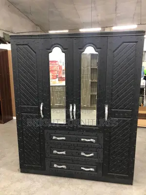 Foreign Four Doors Wardrobe With Mirror and Drowners