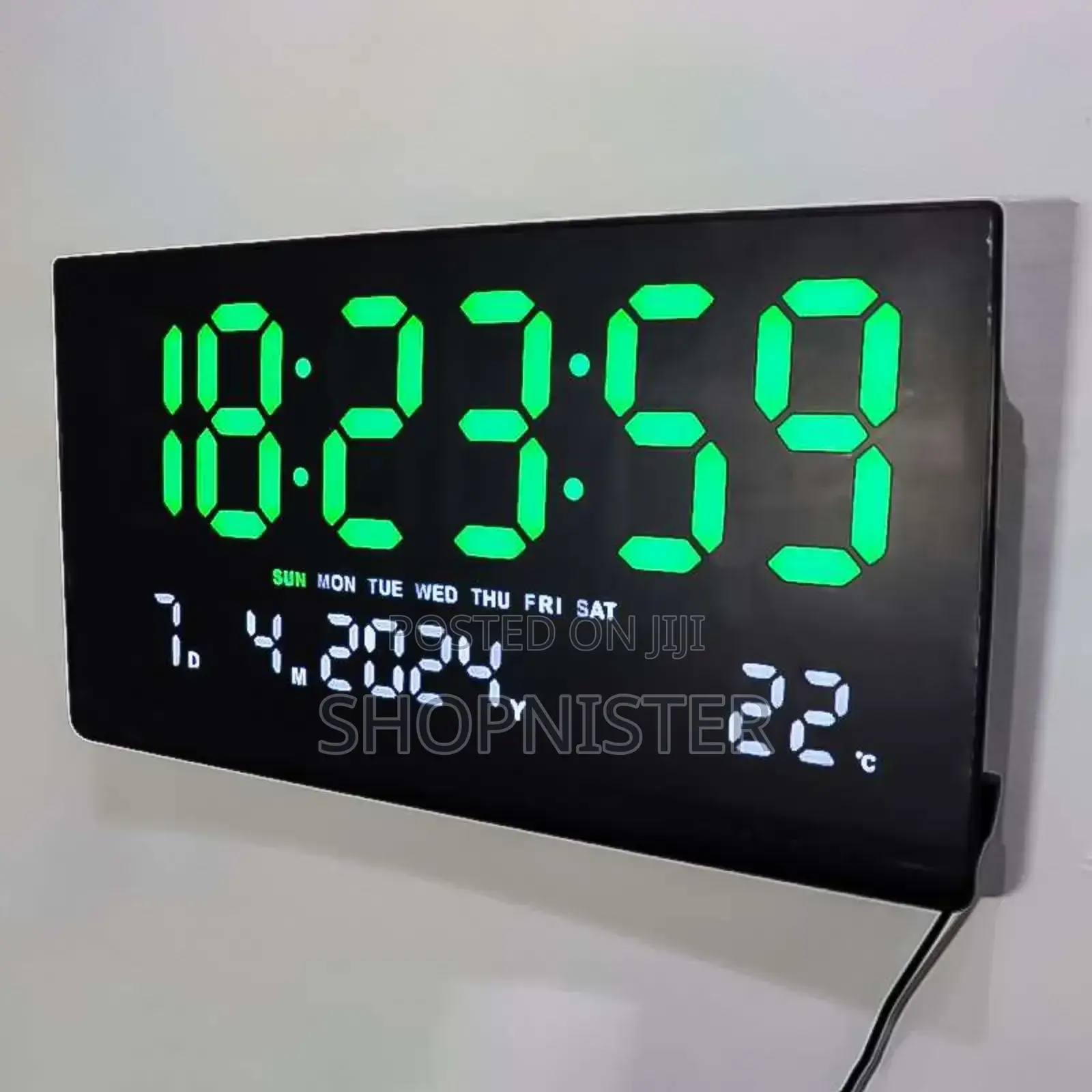 Digital Display Alarm Wall Clock