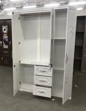 Imported Three Doors Wardrobe With Mirror and Drowners
