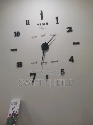 3d Wall Clock Orignal With Time Spent With Family D3sign