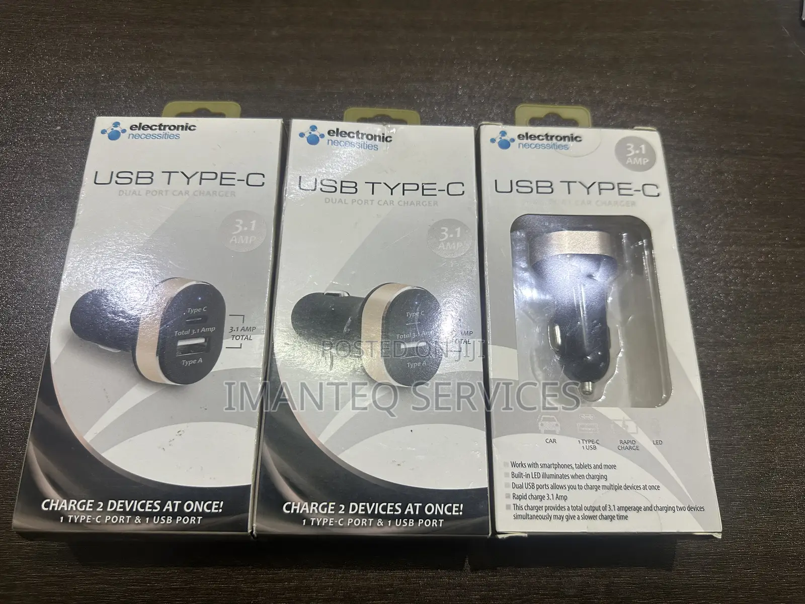 2-in-1 (Type C Port Type a USB Port) Car Charger