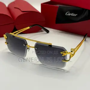 Cartier MUTYNE Retro Rimless Sunglasses for Men