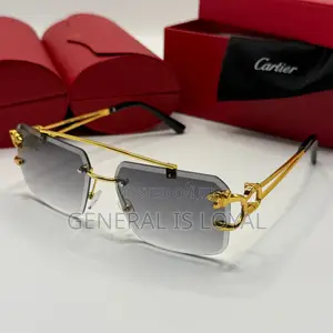 Cartier MUTYNE Retro Rimless Sunglasses for Men