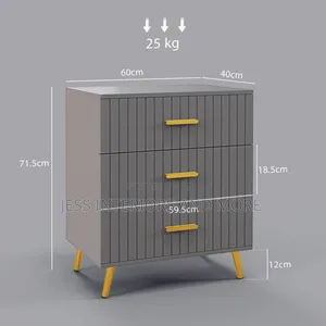 3 Drawer Bedside Table