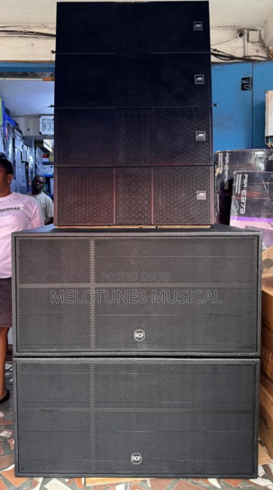 Four Pairs Line Array 10inches With Rack Set and Bass