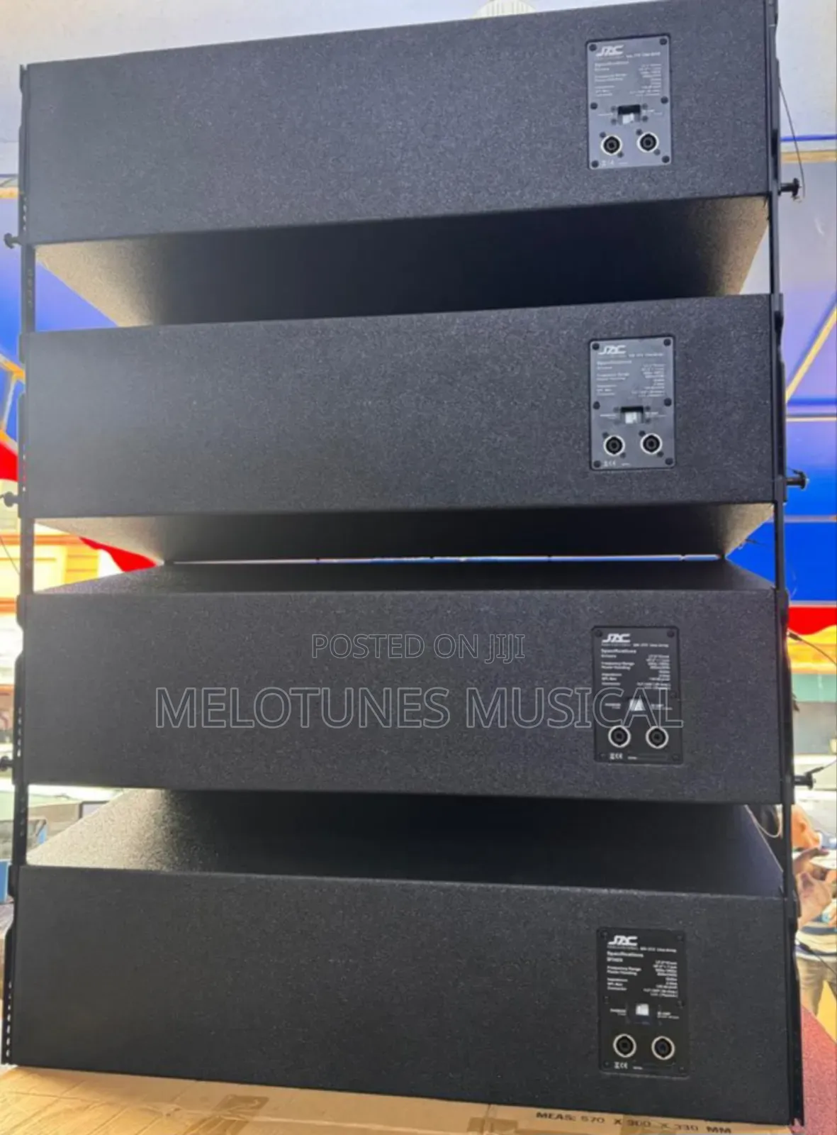 Four Pairs Line Array 10inches With Rack Set and Bass