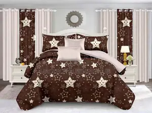 Duvet Cover With Bedsheets and Curtains