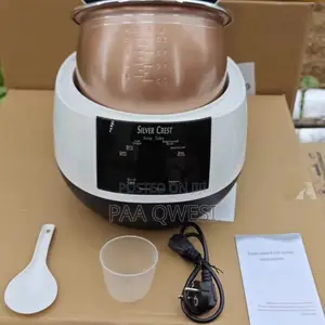 6L Fast Quick Silver Crest Rice Cooker for Homes