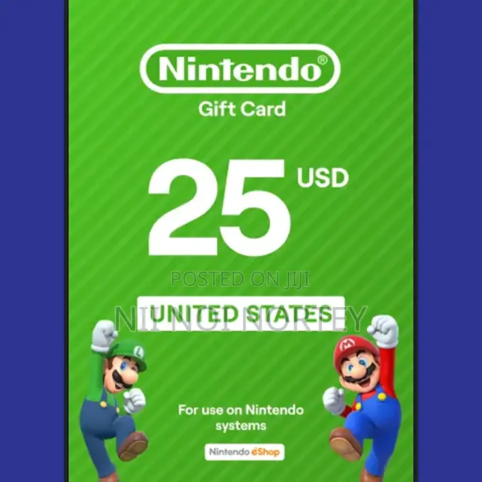 $25 Nintendo Gift Card