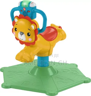 Fisher-Price Bounce Spin Lion Stationary Ride-On, 12m+