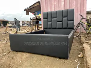 Neatly Designed Black Bedframe