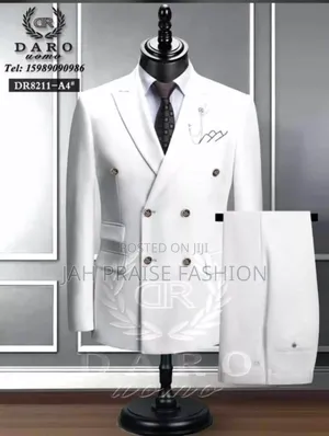 White Suits Available in All Sizes .Double Breasted