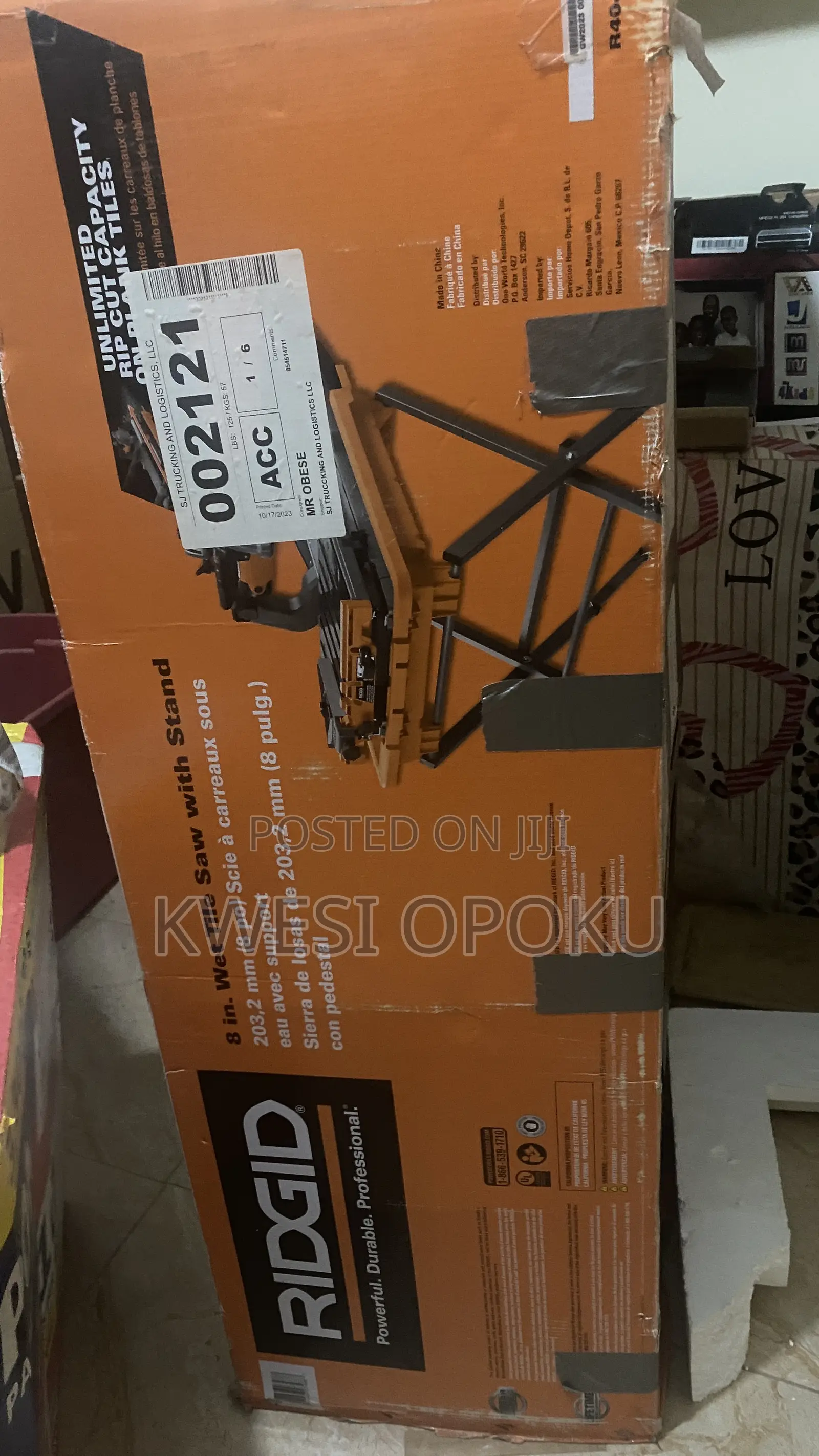 8in Wet Tile Saw With Stand