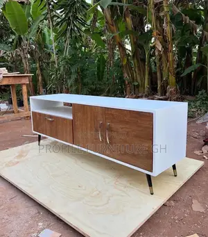 White and Brown TV Stand