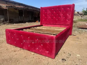 Red Double Bedframe (54x75)//Fee Delivery