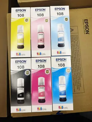 Epson 108 Ecotank Original Ink Bottle - C,Y,M.B.Lc,Lm - Set