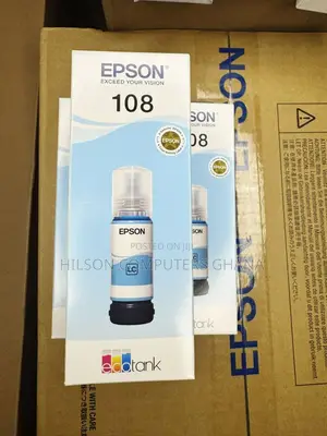 Epson 108 Original Ink Bottle - Light Cyan Lc