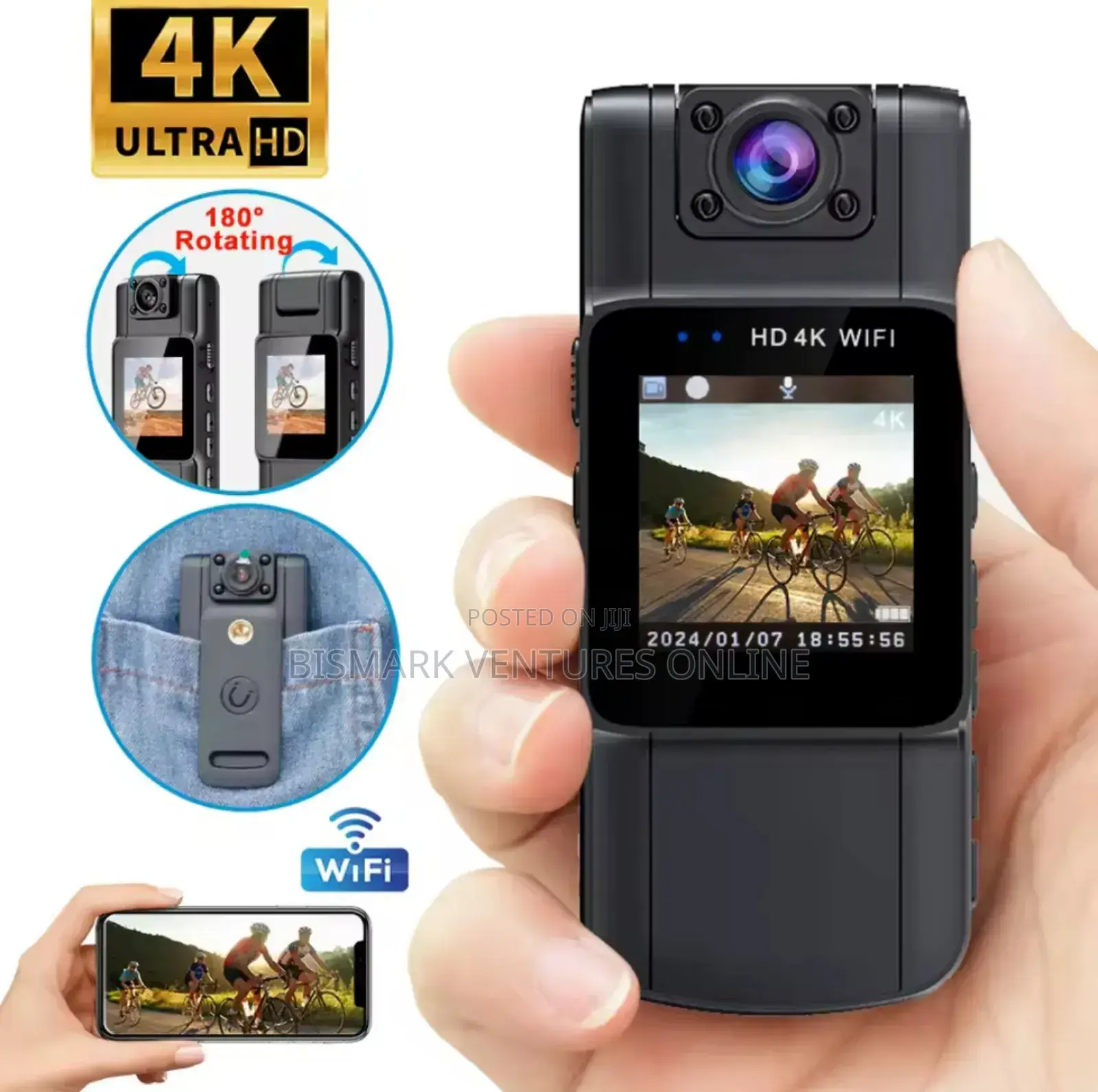 Sports Action Wifi Mini Camera With Infrared Night