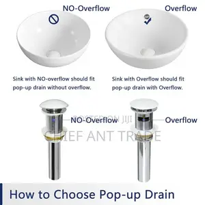 White Pop Up Drain With Extensible Hose Jx12050w