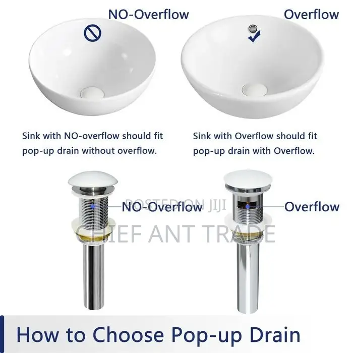 White Pop Up Drain With Extensible Hose Jx12050w