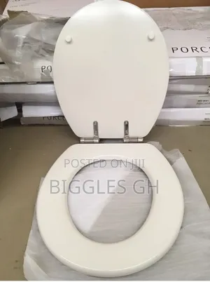 Wooden Toilet Seat Cover- White