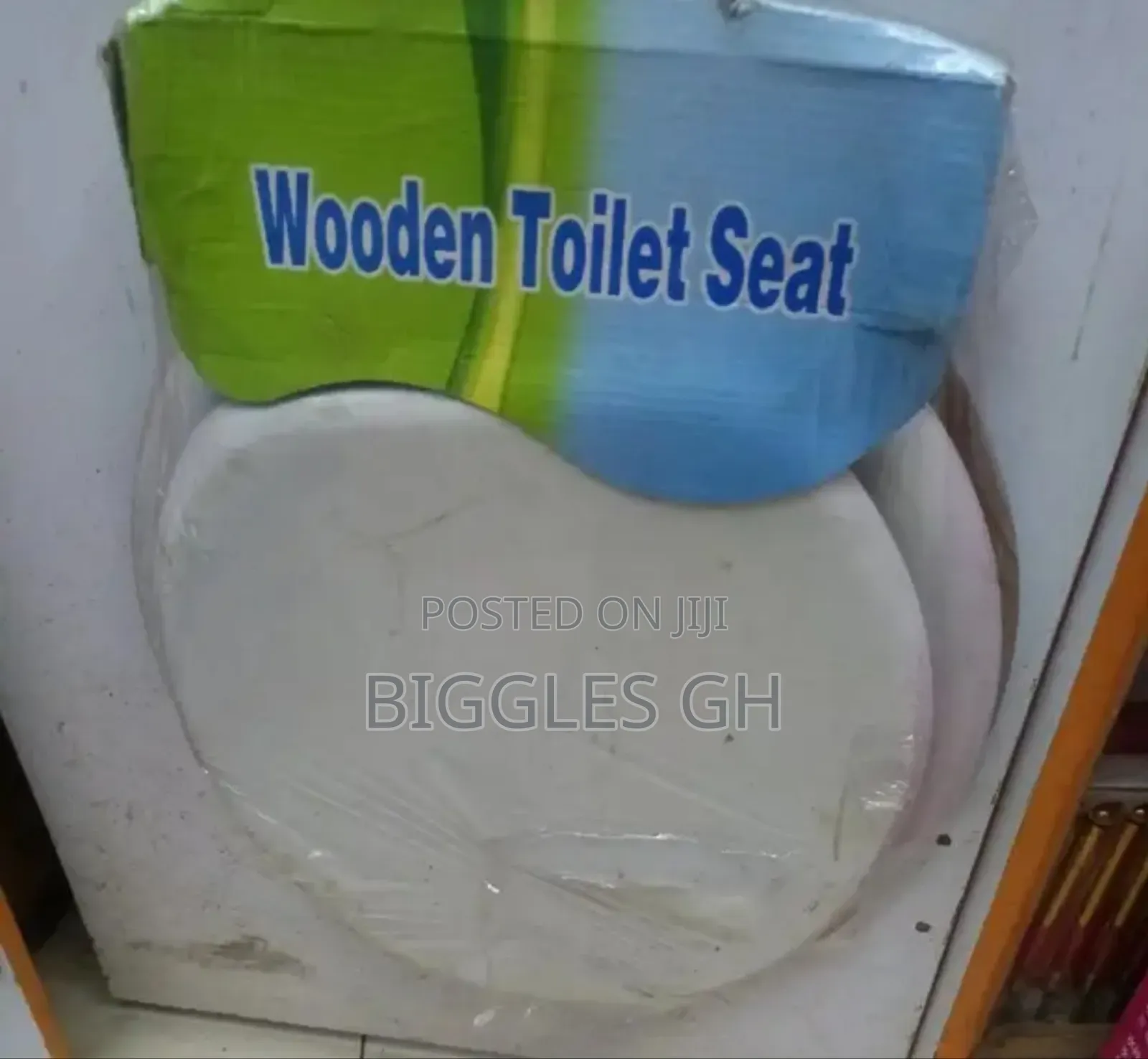 Wooden Toilet Seat Cover- White