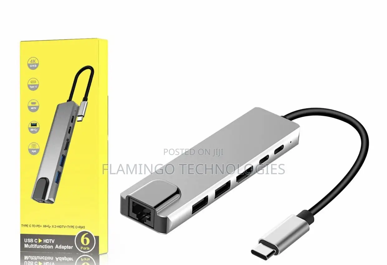 8port Usb-C to HDTV/Ethernet/Usb/Typec Multifunction Adapter