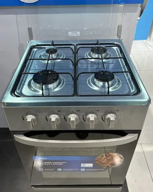 Midea 4 Burner Gas Cooker Sp5055t082-S Silver Mirror