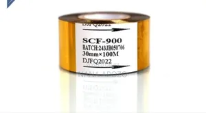Coding Ribbon Roll Gold Color 30mmx100m