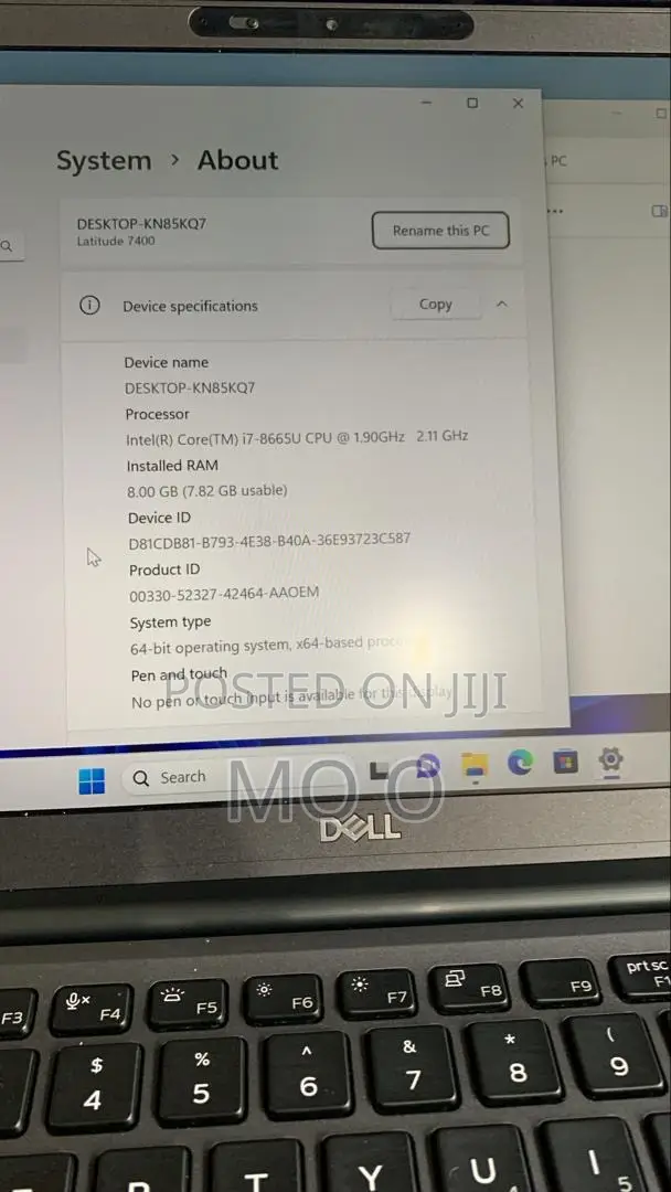 Laptop Dell Latitude 7400 8GB Intel Core I7 SSD 256GB
