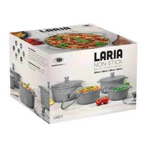 Laria 4pc Cookware Set (Grey Marbled)
