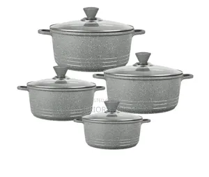 Laria 4pc Cookware Set (Grey Marbled)