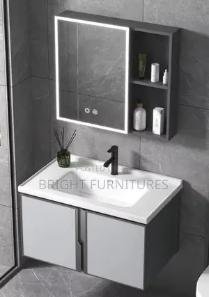 Morden Luxury Wall Mounted Bathroom Cabinet With Mirror