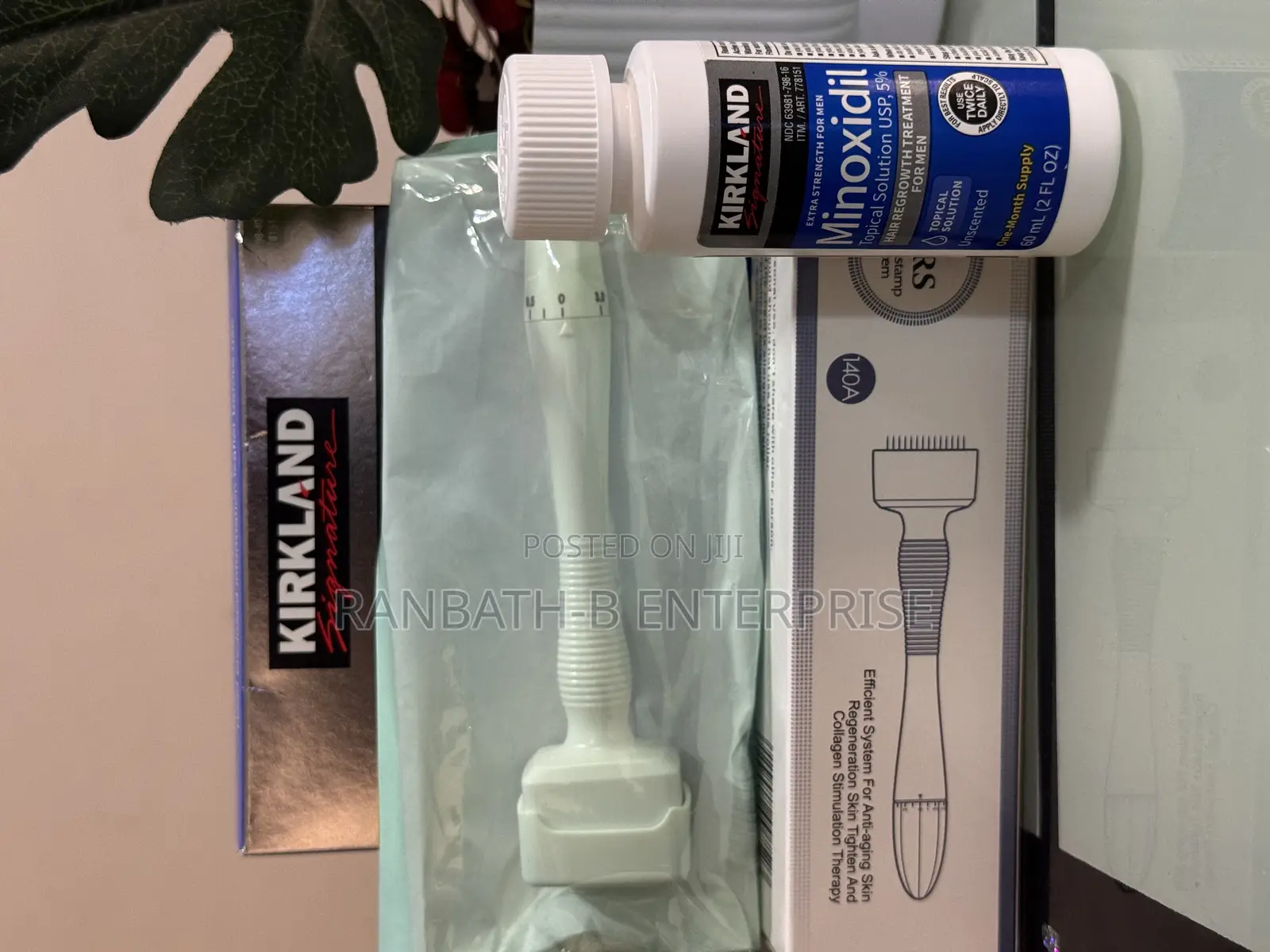 Adjustable Derma Stamp and Kirkland Liquid Combo