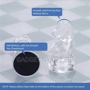 Large Glass Chess Board (17 Inches)